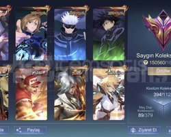 394 SKINLİ FULL MLBB HESABI + KOF + LEGEND